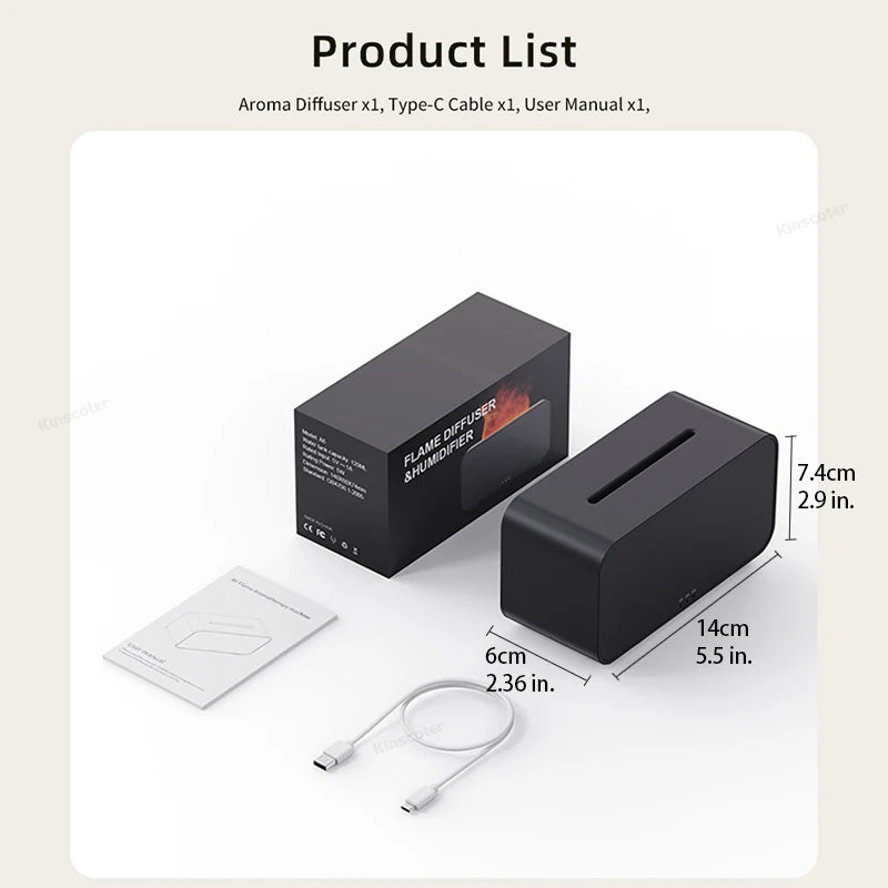 EmberGlow™ — Real Flame Aroma Diffuser